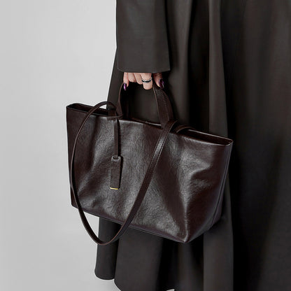 李記 | 原創手工真皮 | 敲好看の細紋油蠟で手提包ql2907號