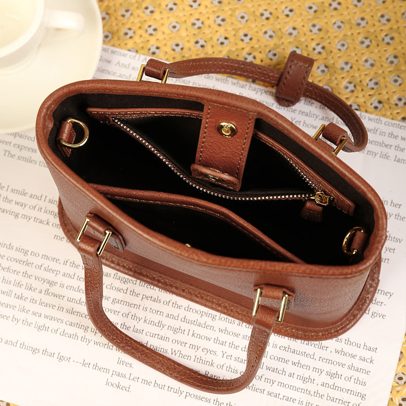 李記 | 原創手工真皮 | 簡約の迷你手拎水桶包s32號