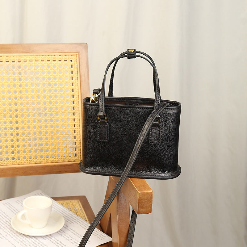 李記 | 原創手工真皮 | 簡約の迷你手拎水桶包s32號