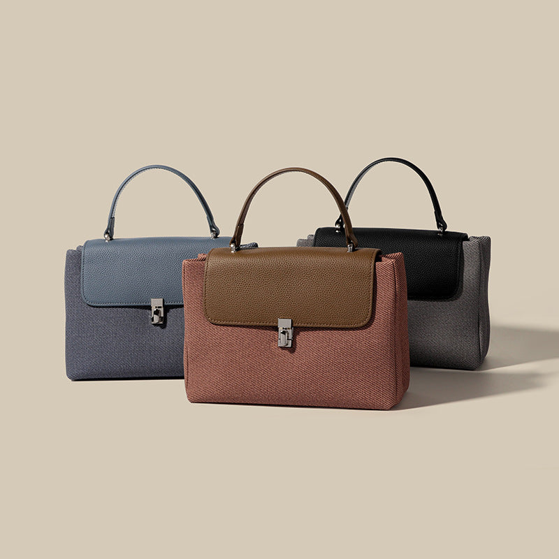 Li Ji | Original handmade leather | Simple handbag with high-end feel and temperament No. S9115 