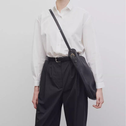 李記 | 原創手工真皮 | 柔軟な皮材半円定型ハ馬鞍包sm975號