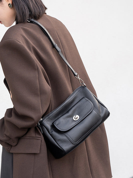 李記 | 原創手工真皮 | 復古質感い氣質個性バ斜唄包tn9919號