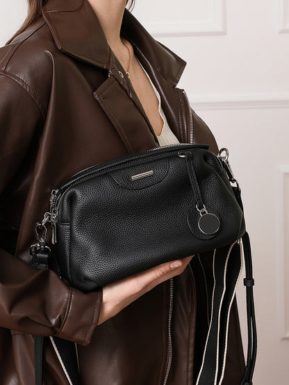 李記 | 原創手工真皮 | 小眾設計で通勤波士頓手提包tns6027號