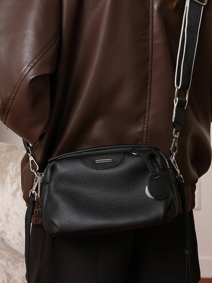 李記 | 原創手工真皮 | 小眾設計で通勤波士頓手提包tns6027號