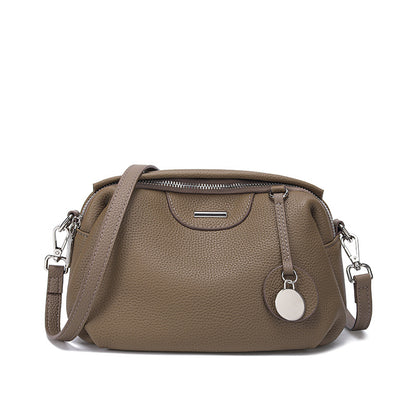 李記 | 原創手工真皮 | 小眾設計で通勤波士頓手提包tns6027號