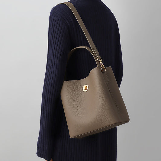 李記 | 原創手工真皮 | 優雅か柔和ら簡約造型托特包V90584號