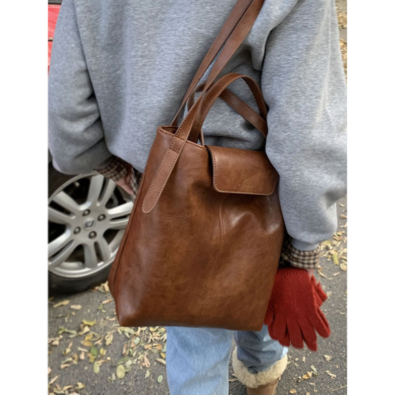 李記 | 原創手工真皮 | 復古バ大容量托特包v92181號