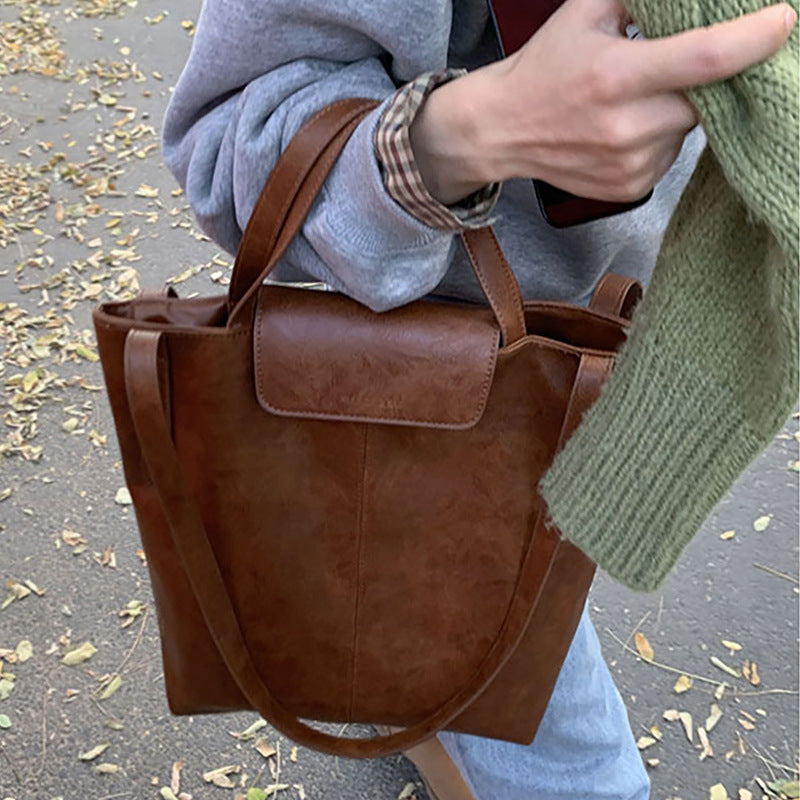 李記 | 原創手工真皮 | 復古バ大容量托特包v92181號