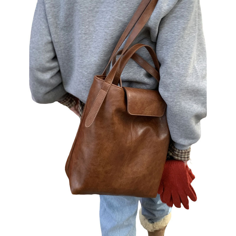 李記 | 原創手工真皮 | 復古バ大容量托特包v92181號