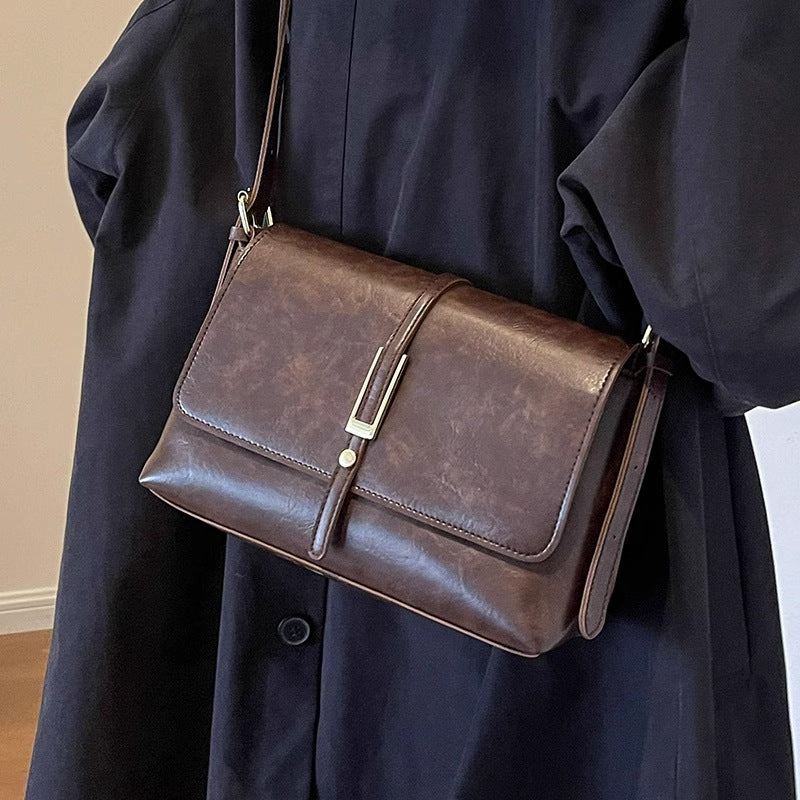 李記 | 原創手工真皮 | 輕奢い歐美復古ひ斜唄包v92379號