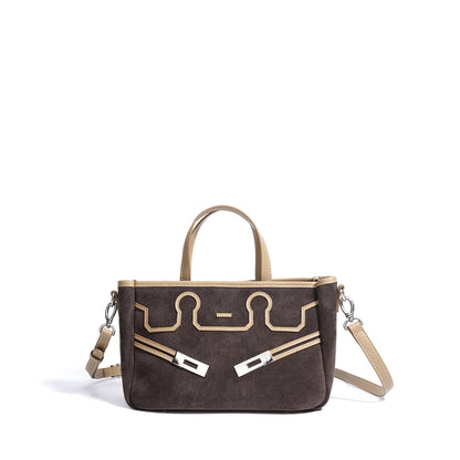 李記 | 原創手工真皮 | 磨砂牛皮大容量設計の手提包w9575號