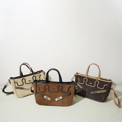 李記 | 原創手工真皮 | 磨砂牛皮大容量設計の手提包w9575號