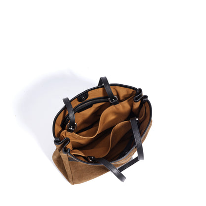 李記 | 原創手工真皮 | 磨砂牛皮大容量設計の手提包w9575號