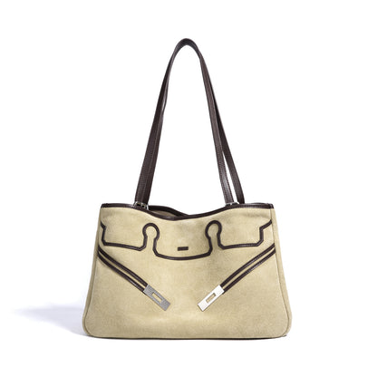 李記 | 原創手工真皮 | 磨砂牛皮大容量設計の手提包w9575號