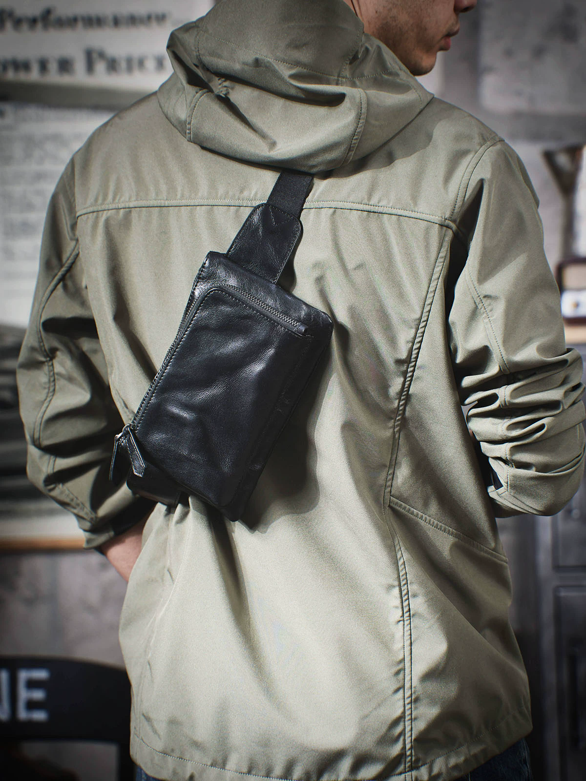 李記 | 原創手工真皮 | 鞣製の手抓紋休閒包wk139號