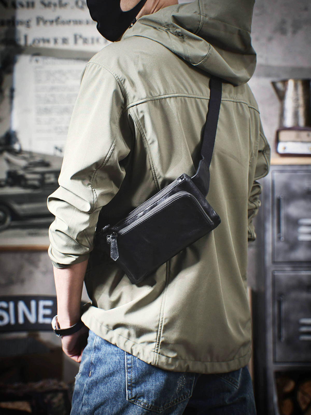 李記 | 原創手工真皮 | 鞣製の手抓紋休閒包wk139號