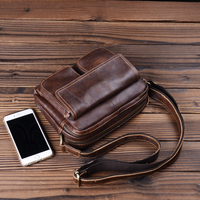 李記 | 原創真皮手工 | 經典風馬皮の斜唄包x211號