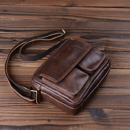 李記 | 原創真皮手工 | 經典風馬皮の斜唄包x211號