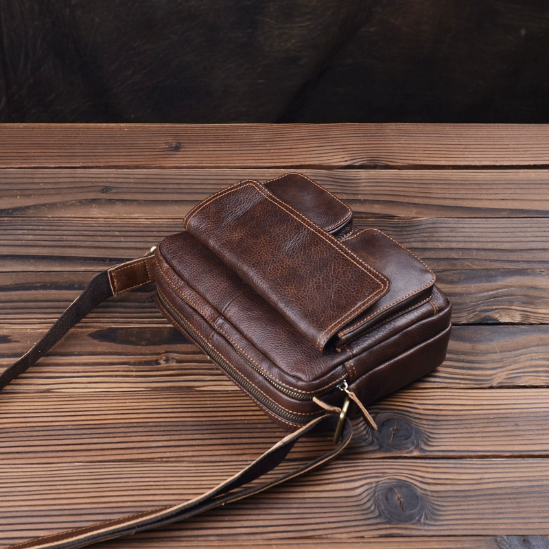 李記 | 原創真皮手工 | 經典風馬皮の斜唄包x211號