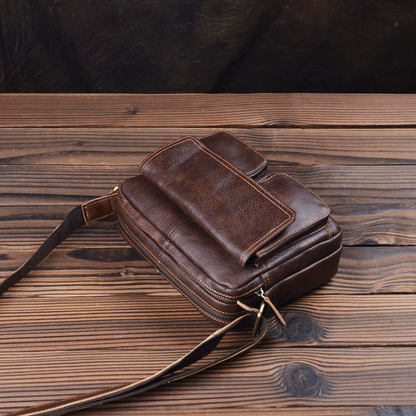 李記 | 原創真皮手工 | 經典風馬皮の斜唄包x211號