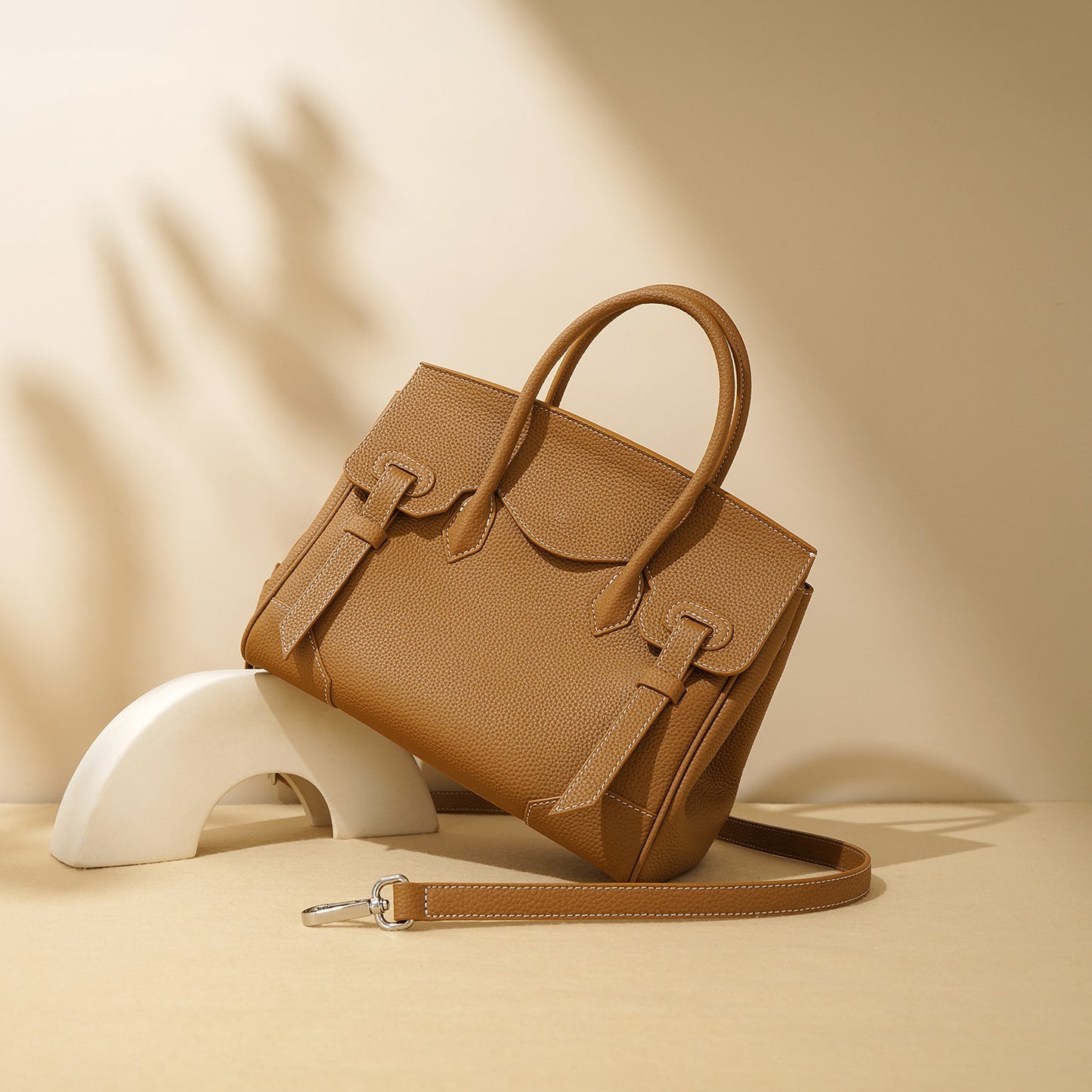 Li Ji | Original handmade genuine leather | High-quality pebbled fashion Birkin bag x9199 