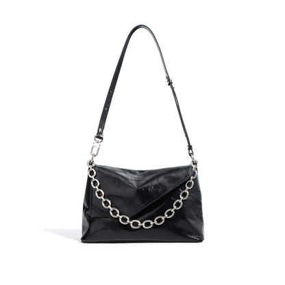 李記 | 原創手工真皮 | 簡約鏈條い方形斜唄包x9207號