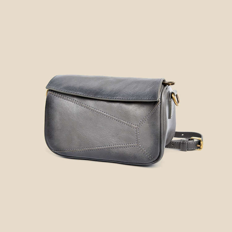 李記 | 原創手工真皮 | 個性幾何の斜唄包xh101號