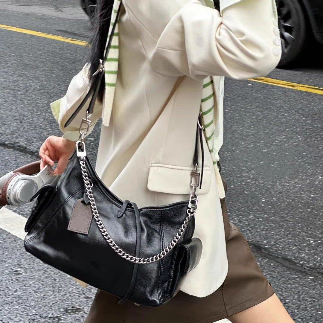 李記 | 原創手工真皮 | 經典搭配の斜唄包xr223號