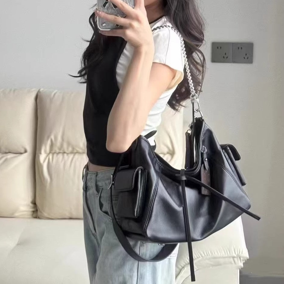 李記 | 原創手工真皮 | 經典搭配の斜唄包xr223號