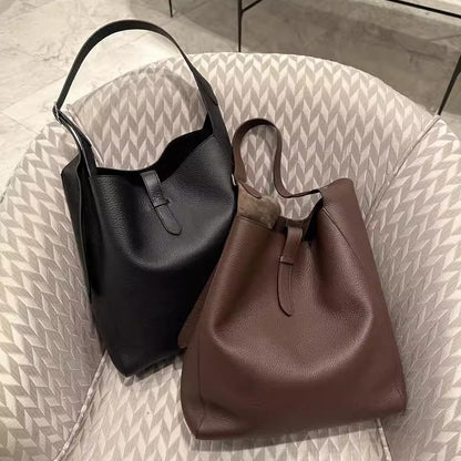 李記 | 原創手工真皮 | 極簡い全粒面托特包xr253號