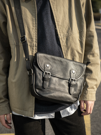 李記 | 原創手工真皮 | 匠心工藝低調有型の斜唄包ys229號