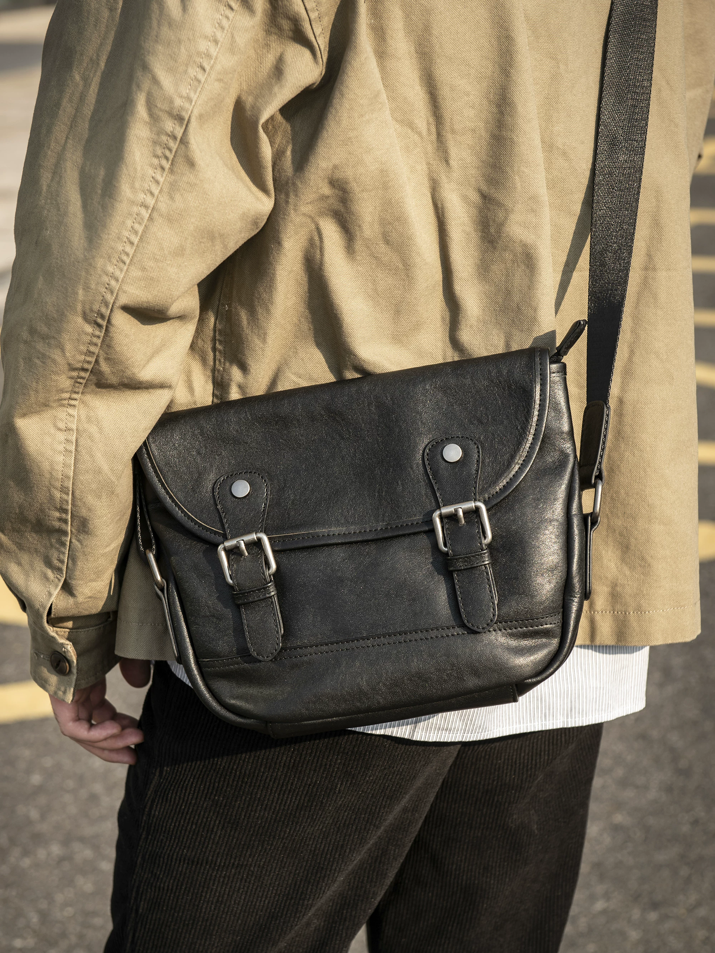 李記 | 原創手工真皮 | 匠心工藝低調有型の斜唄包ys229號