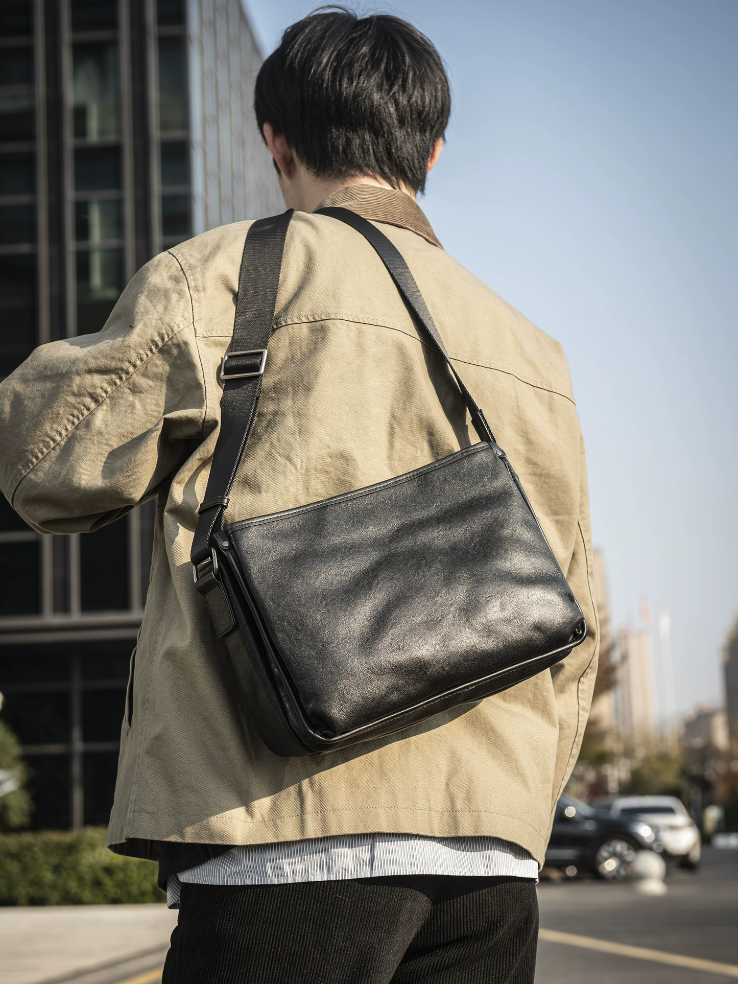 李記 | 原創手工真皮 | 日系隨性休閒の斜唄包ys259號