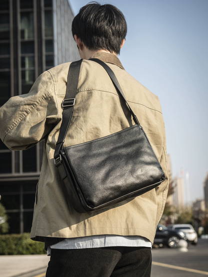 李記 | 原創手工真皮 | 日系隨性休閒の斜唄包ys259號