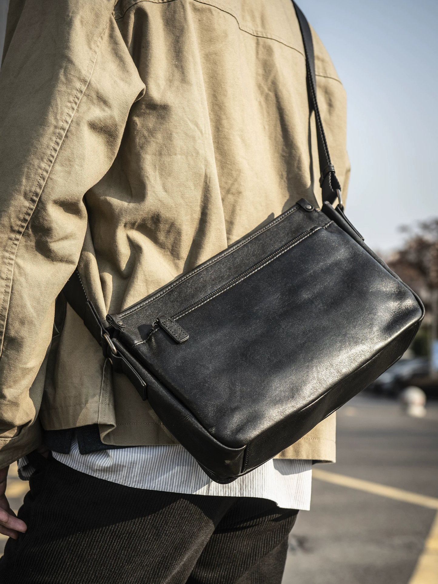 李記 | 原創手工真皮 | 日系隨性休閒の斜唄包ys259號