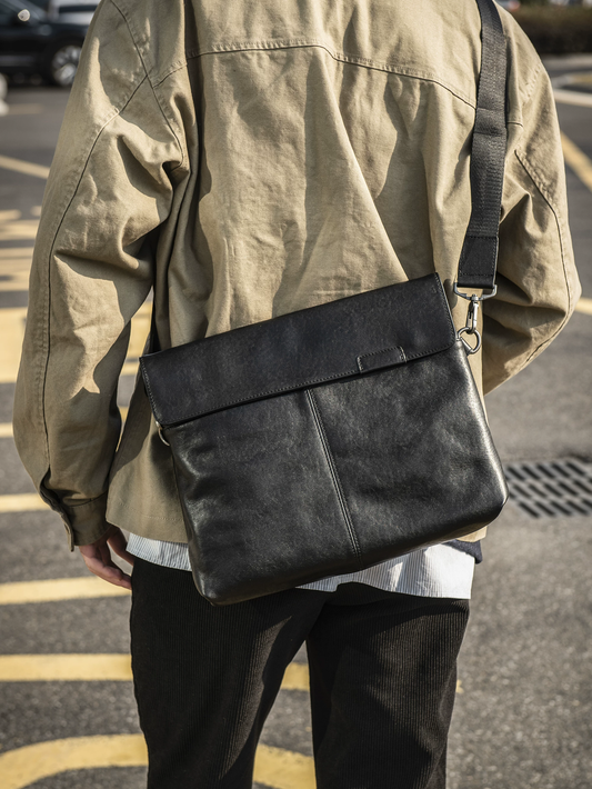 李記 | 原創手工真皮 | 多機能グ本革ビ通勤斜唄包ys268號