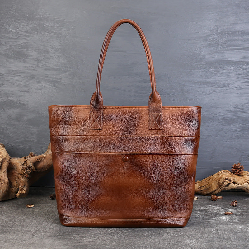 李記 | 原創手工真皮 | 復古商務休閑手提包z6813號