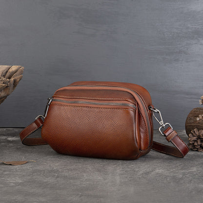 李記 | 原創手工真皮 | 歐美復古で擦色が休閒小圓包z9097號