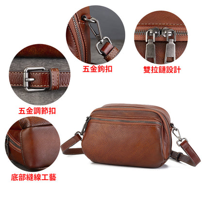 李記 | 原創手工真皮 | 歐美復古で擦色が休閒小圓包z9097號