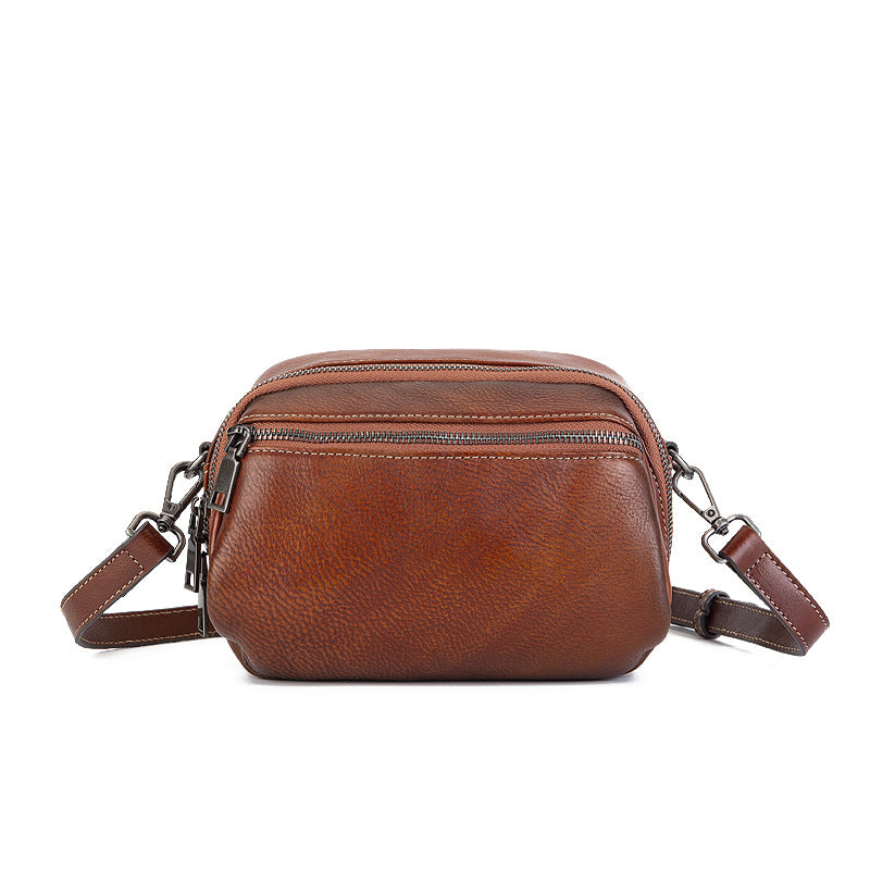 李記 | 原創手工真皮 | 歐美復古で擦色が休閒小圓包z9097號