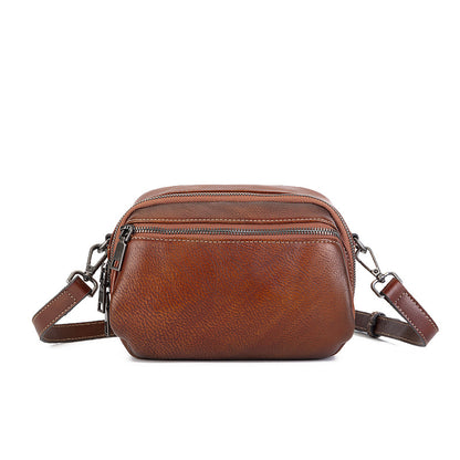 李記 | 原創手工真皮 | 歐美復古で擦色が休閒小圓包z9097號