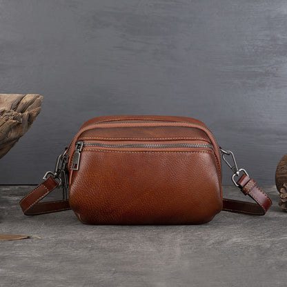 李記 | 原創手工真皮 | 歐美復古で擦色が休閒小圓包z9097號