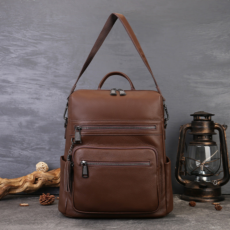 李記 | 原創手工真皮 | 男女兼用マ本革大容量後背包zl2035號