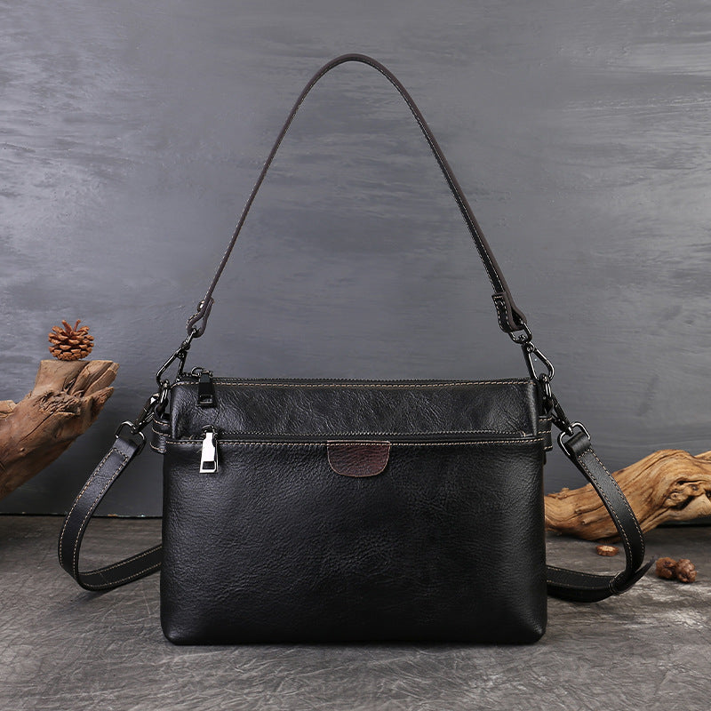 李記 | 原創手工真皮 | 實用多層の通勤小方包zl3771號