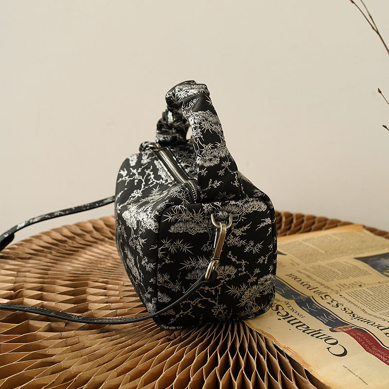 李記 | 原創手工真皮 | 刺繡風い復古優雅で枕頭包zs5561號