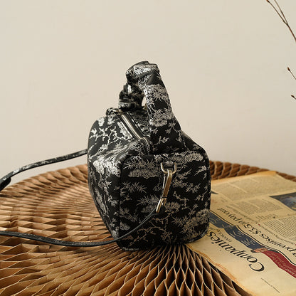 李記 | 原創手工真皮 | 刺繡風い復古優雅で枕頭包zs5561號