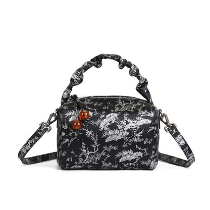 李記 | 原創手工真皮 | 刺繡風い復古優雅で枕頭包zs5561號