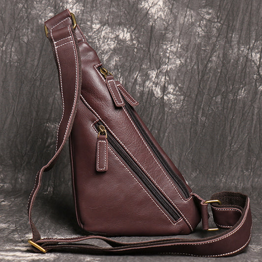 李記 | 原創真皮手工 | 三角パ牛革包 30036號