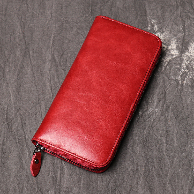 李記 | 原創真皮手工 | 仿古長錢夾 3315-1