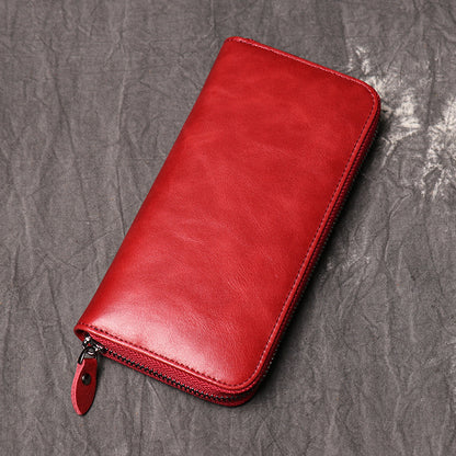 李記 | 原創真皮手工 | 仿古長錢夾 3315-1